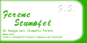ferenc stumpfel business card